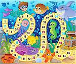 Board game image with underwater theme 2 - eps10 vector illustration.