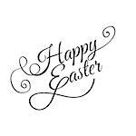 Vector illustration of Happy Easter Hand lettering Greeting Card