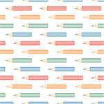 Seamless background color pencils isolated on white background. Vector illustration.