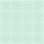 Abstract vector ornamental seamless vintage pattern mint color