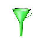 Funnel in green design on white background