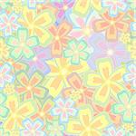 Flower seamless pattern, vector illlustration, clip-art