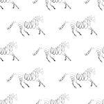 Horses seamless pattern Vector Illustration