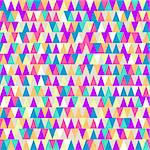 Seamless vector geometric abstract pattern with colorful triangles