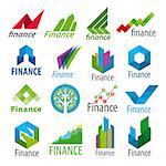 big set of vector logos Finance