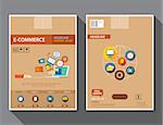 set of e-commerce magazine cover , flyer, brochure flat design templates