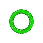 Green pool ring with white dots on white background