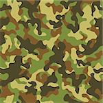 Vector illustration of woodland camouflage seamless pattern