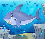 Image with shark theme 6 - eps10 vector illustration.