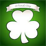 Fresh St Patricks Day Poster with Paper Clover. In the EPS file, each element is grouped separately. Clipping paths included in additional jpg format.