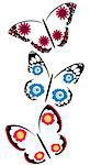 is an illustration of  a set of butterflies in eps file