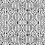 Design seamless monochrome stripy pattern. Abstract warped textured background. Vector art. No gradient