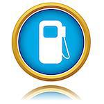 Glossy Fuel Icon Button On A White Background