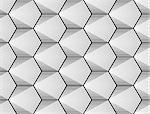 Design seamless monochrome hexagon geometric pattern. Abstract striped zigzag background. Vector art. No gradient