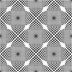 Design seamless monochrome geometric pattern. Abstract textured background. Vector art. No gradient