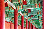 hallway in the korean ancient palace, seoul