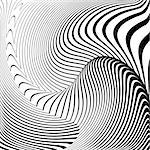 Design convex textured background. Abstract lines distortion backdrop. Vector-art illustration. No gradient