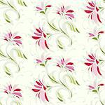 Ornate seamless pattern with abstract flowers. Russian ornament. The sample for design of wrapping paper, cards, corporate identity, textiles. Vector illustration eps 10