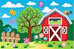 Farm topic background 1 - eps10 vector illustration.