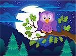 Owl topic image 1 - eps10 vector illustration.