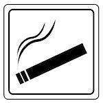 Black smoking area label. Smoking Area Vector Sign.