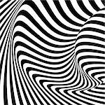 Design monochrome movement illusion background. Abstract stripe torsion texture. Vector-art illustration