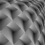 Design diamond concave texture. Abstract geometric monochrome perspective background. Vector art. No gradient