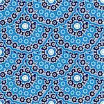 Blue arabic seamless pattern, stock vector illustration