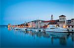 Trogir's historic Stari Grad (Old Town) defensive walls and harbour, UNESCO World Heritage Site, Trogir, Dalmatia, Croatia, Europe