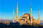 The Blue Mosque (Sultanahmet Camii) (Sultan Ahmet Mosque) (Sultan Ahmed Mosque), UNESCO World Heritage Site, 17th century monument with domes and minarets in Istanbul, Turkey, Europe