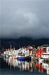 Henningsvaer village, Lofoten Islands, Arctic, Norway, Scandinavia, Europe