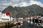 Henningsvaer village, Lofoten Islands, Arctic, Norway, Scandinavia, Europe