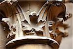 Architectural Detail of Pillar at Sainte-Chapelle, Ile de la Cite, Paris, France