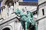 Joan of Arc Statue at Basilique du Sacre Coeur, Montmartre, Paris, France