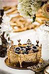 Ornate Golden Bowl on Sofre-ye-Aghd at Persian Wedding Ceremony