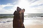 Couple enjoying seaside, Connemara, Ireland