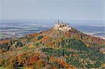 Burg Hohenzollern Castle, autumn, Zollernalb, Schwaebische Alb (Swabian Alb), Baden Wurttemberg, Germany, Europe