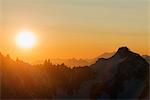 Aiguille du Midi sunrise, Chamonix, Rhone Alps, Haute Savoie, France, Europe
