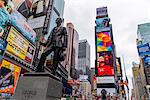 George M Cohan statue, Times Square, Theatre District, Midtown, Manhattan, New York City, New York, United States of America, North America