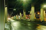 Pillars in tunnel, Seattle, Washington, USA