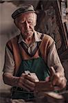 Senior carpenter in his Workshop, Karanac, Baranja, Croatia