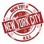 New York Stamp image with hi-res rendered artwork that could be used for any graphic design.