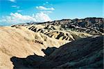 View of Zabriskie Point at the desert of Death Valley