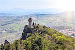 Panoramic view of a small tower Montale from the fortress Guaita