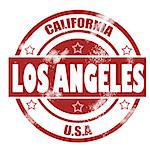 Los Angeles Stamp image with hi-res rendered artwork that could be used for any graphic design.