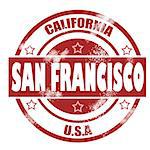 San Francisco Stamp image with hi-res rendered artwork that could be used for any graphic design.