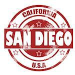 San Diego Stamp image with hi-res rendered artwork that could be used for any graphic design.