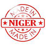 Made in Niger red seal image with hi-res rendered artwork that could be used for any graphic design.