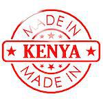 Made in Kenya red seal image with hi-res rendered artwork that could be used for any graphic design.