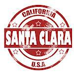 Santa Clara Stamp image with hi-res rendered artwork that could be used for any graphic design.